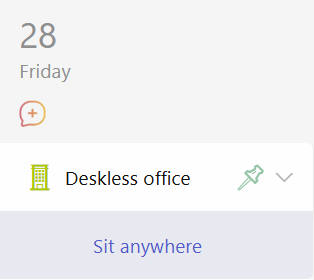 Deskless office example