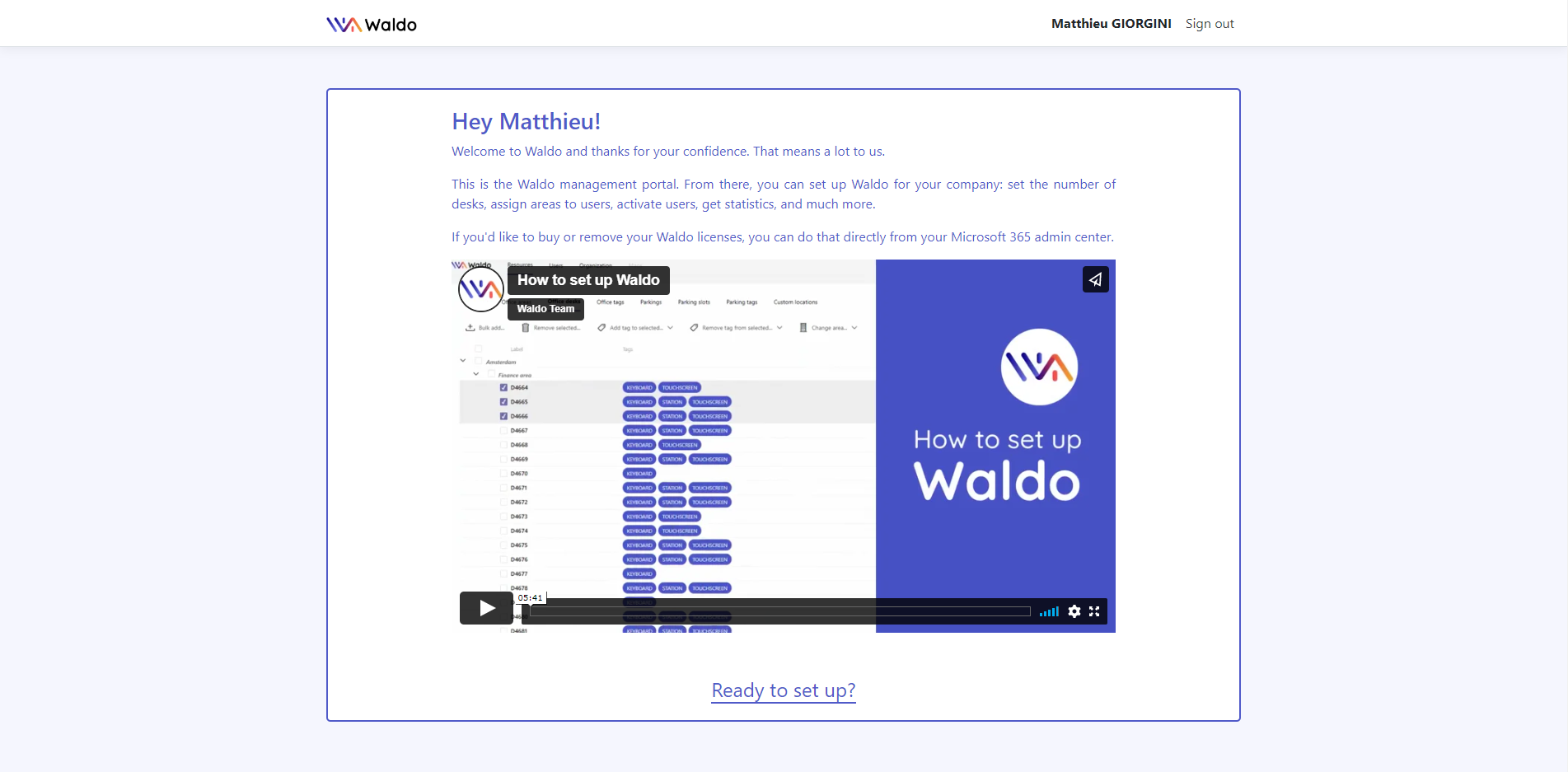 Waldo configuration