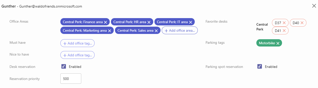 Desk tags