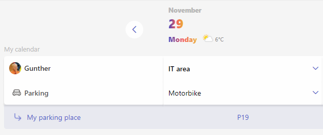 Desk removed from calendar
