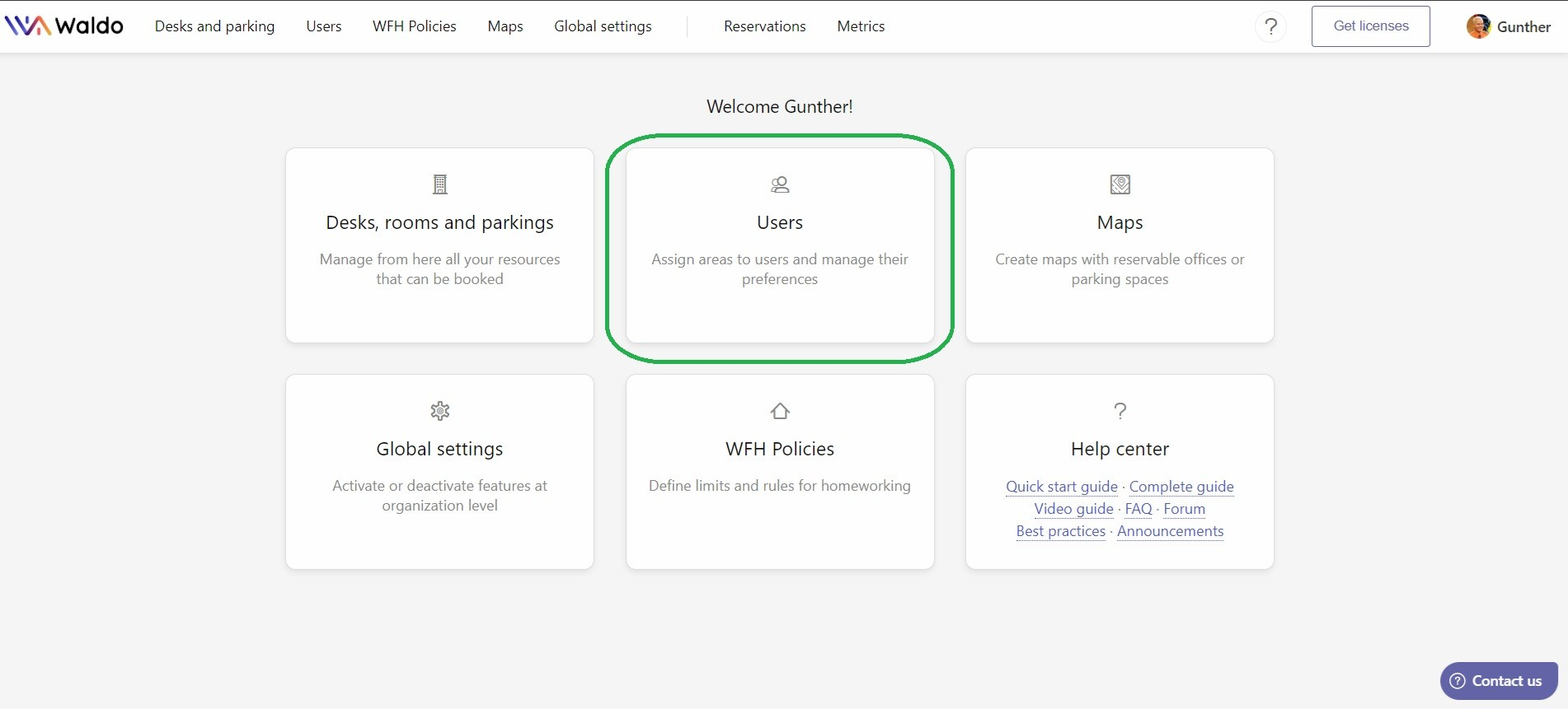 User selection in Waldo